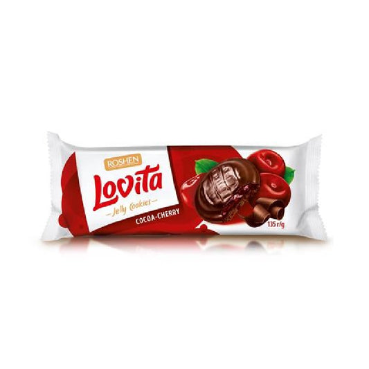 ROSHEN Lovita Jelly Cookies Cherry Flavor, 135g