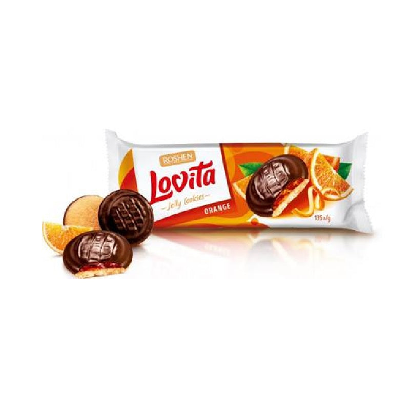 ROSHEN Lovita Jelly Cookies Orange Flavor, 135g