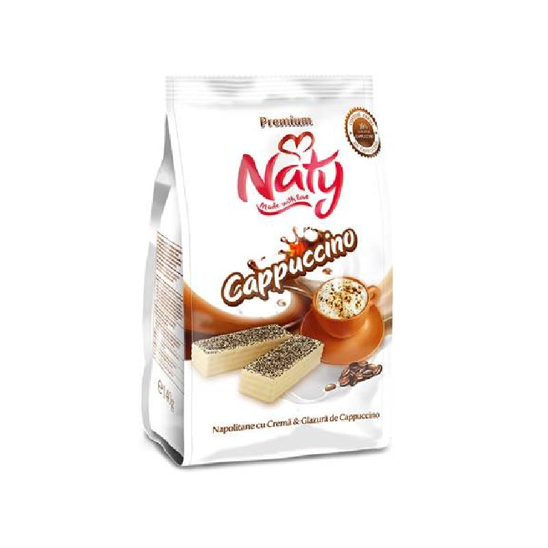RO Naty Waffles Cappuccino Cream, Glazed, 140g