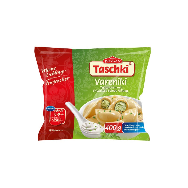 Taschki Vareniki with Cream Cheese and Spinach Filling, 400g