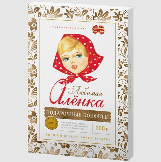 "Kommunarka Lyubimaya" Alenka Chocolate Candies Giftbox, 300g