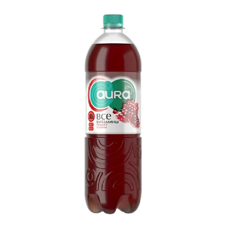 Aura Carbonated Soft Drink Pomegranate, 1.0L