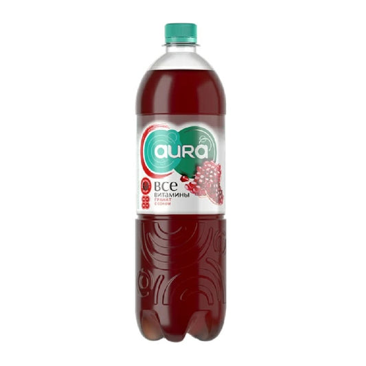 Aura Carbonated Soft Drink Pomegranate, 1.0L