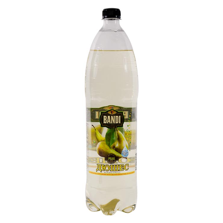 Soft Drink BANDI FOODS PEAR flavored, carbonated, 1.5L