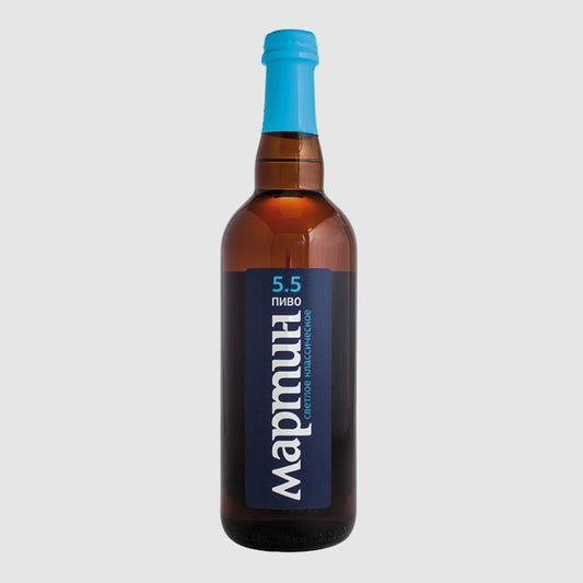 Beer "MARTIN" Light Pasteurized Filtered 5.5% Glass, 0.375L