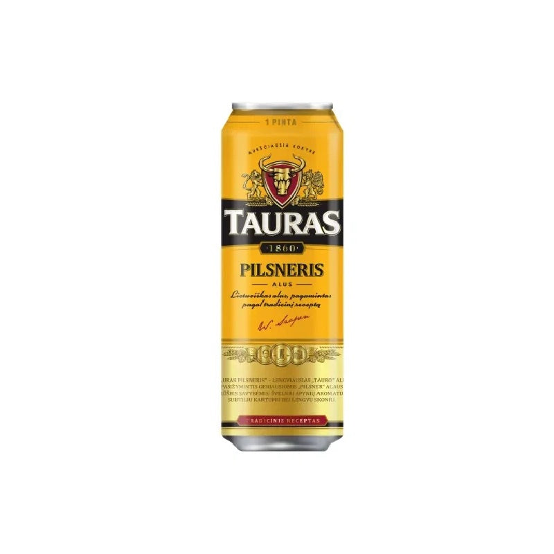 Beer Tauras Pilsner 4.6% 0.568L (can)