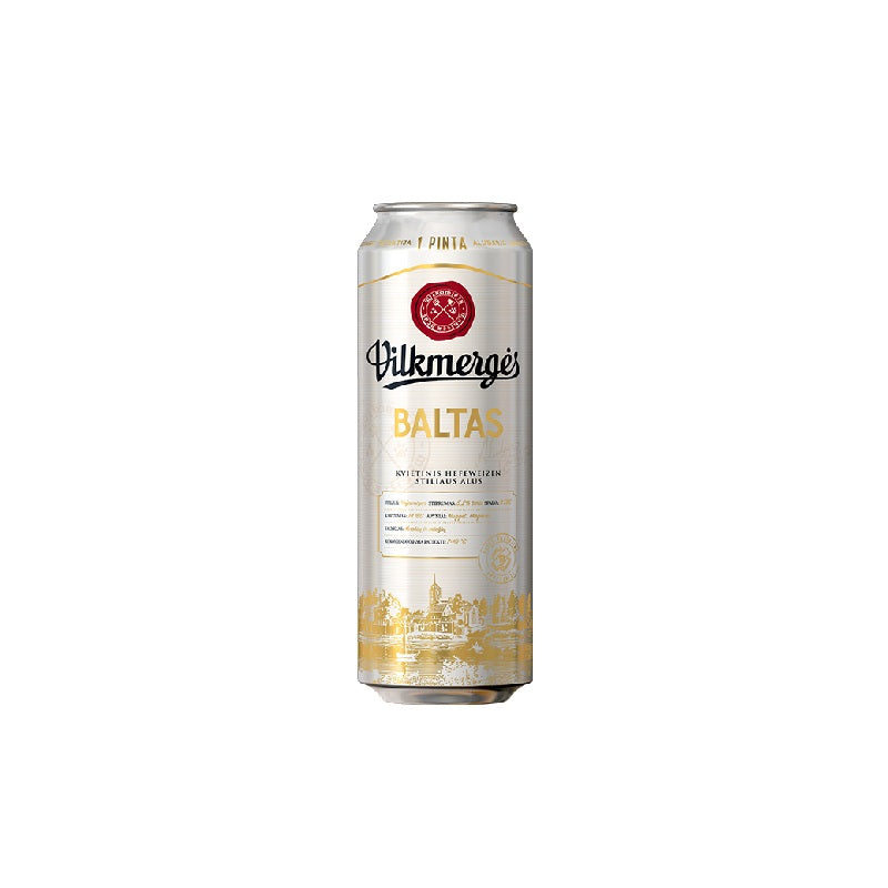 Beer Vilkmergės Wheat 5.2% 0.568L (can)