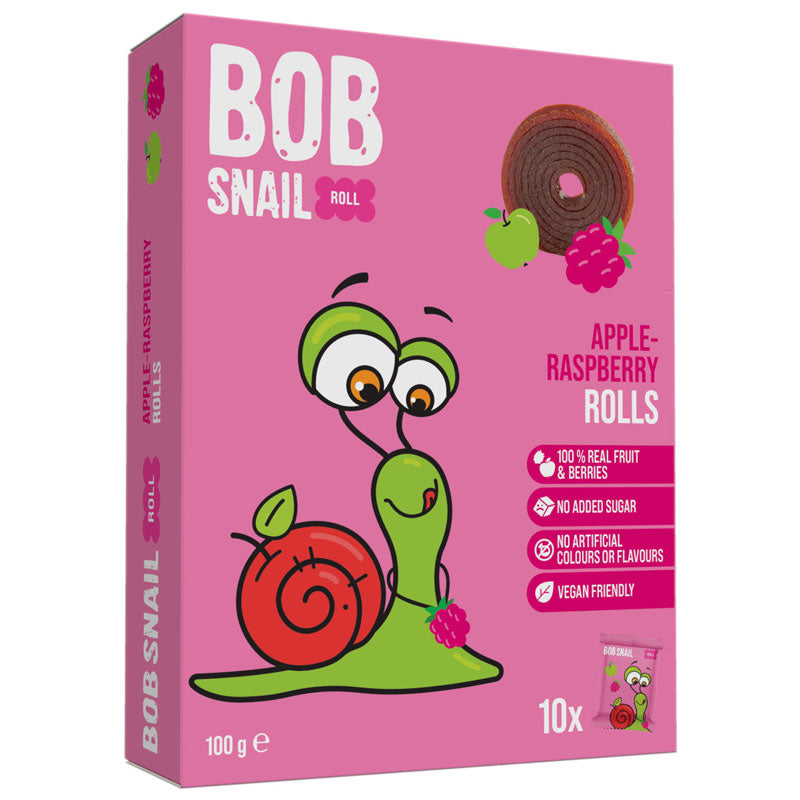 Bob Snail Natural Sweets Rolls Apple-Raspberry, 100g