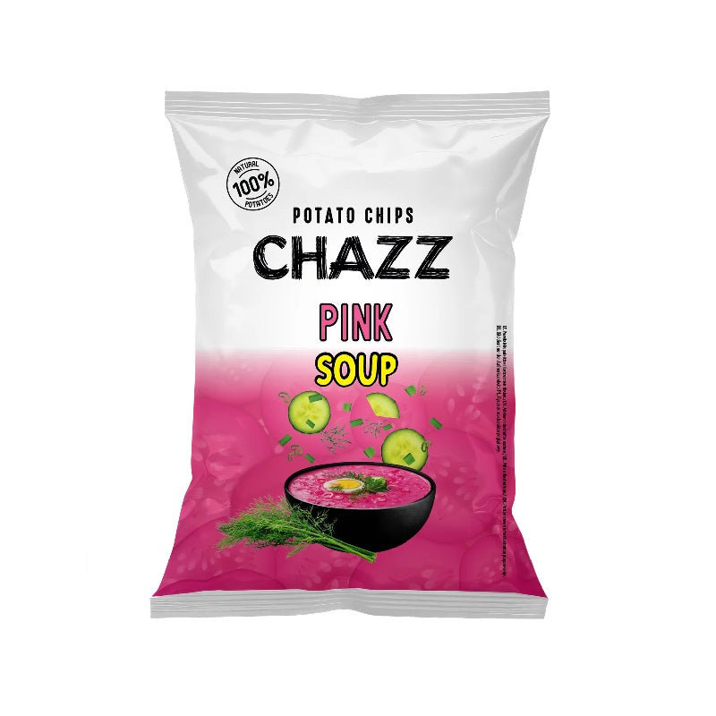 Potato chips Pink Soup flavour. 130g
