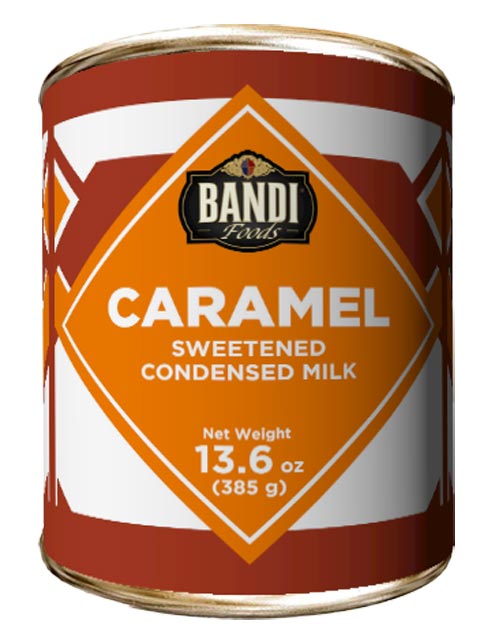 Sweetened Condensed Milk BANDI FOODS caramel, easy opener, 385g
