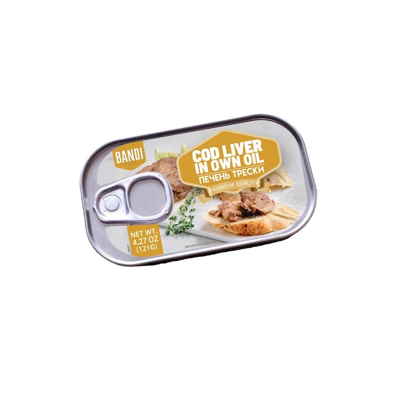 Cod Liver BANDI FOODS. easy opener. 121g