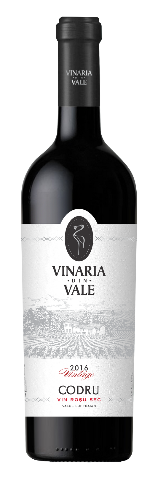 VINARIA VALE MERLOT Natural dry red grape wine 0.75L