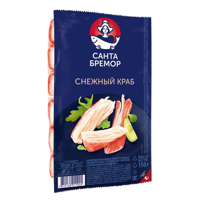 Chilled Crab Sticks Imitation "Snow Crab", 150g