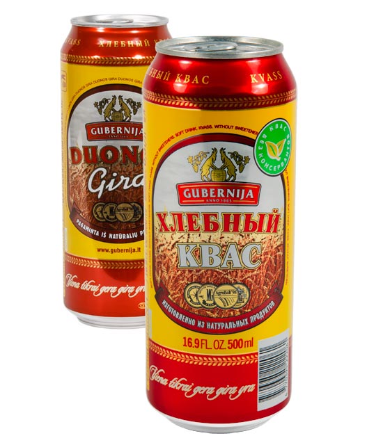 Lithuania Soft Drink KVASS in can, 500 ml