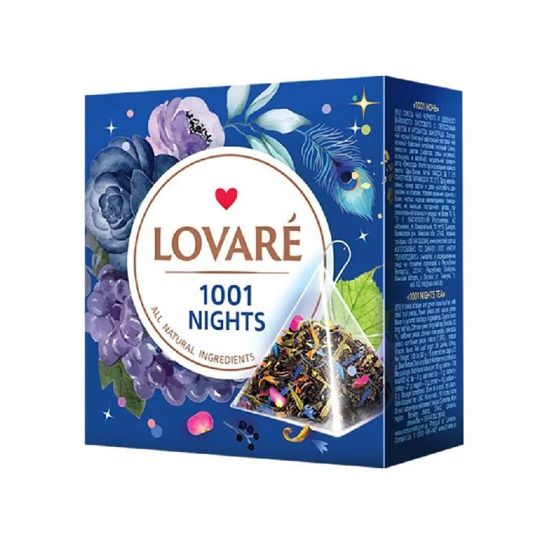 LOVARE 1001 Night Black Tea with Natural Grape Flavor, 30g