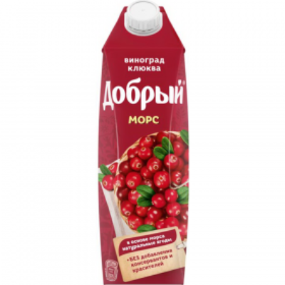 Fruit drink “Dobry” from grapes and cranberries, 1L