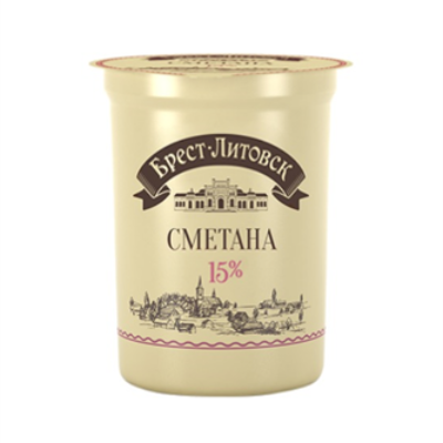 Sour cream "Brest-Litovsk" 15%, 380g