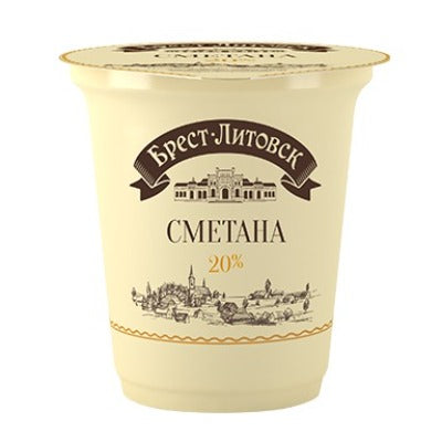 Sour cream "Brest-Litovsk" 20%, 380g