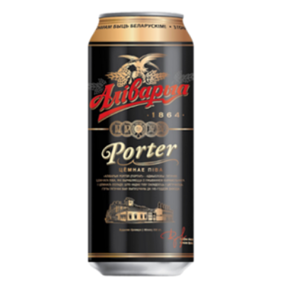 beer Alivaria Porter dark alc.  6.5% can  0.45L