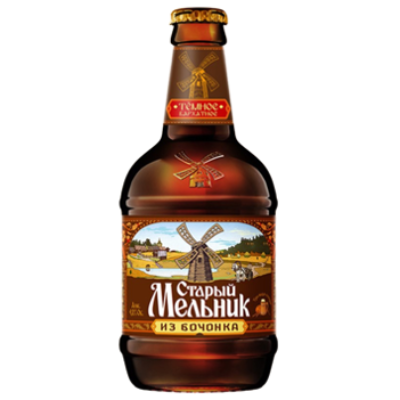 Old russian beer Old Melnik from the Barrel Dark Velvet 4.2% 0.45L