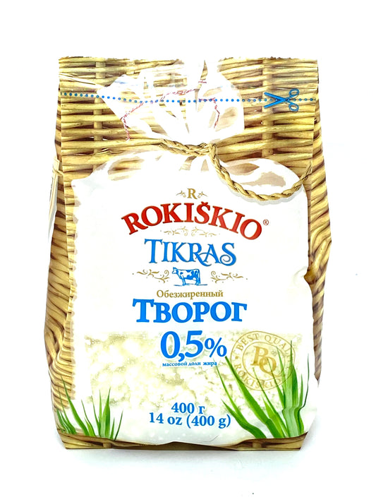 Farmer cottage Cheese TIKRAS , Lithuania fat 0.5%, 400g