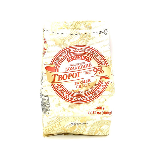 Farmer Cottage Cheese Homemade 9% fat, 400g Lithuania
