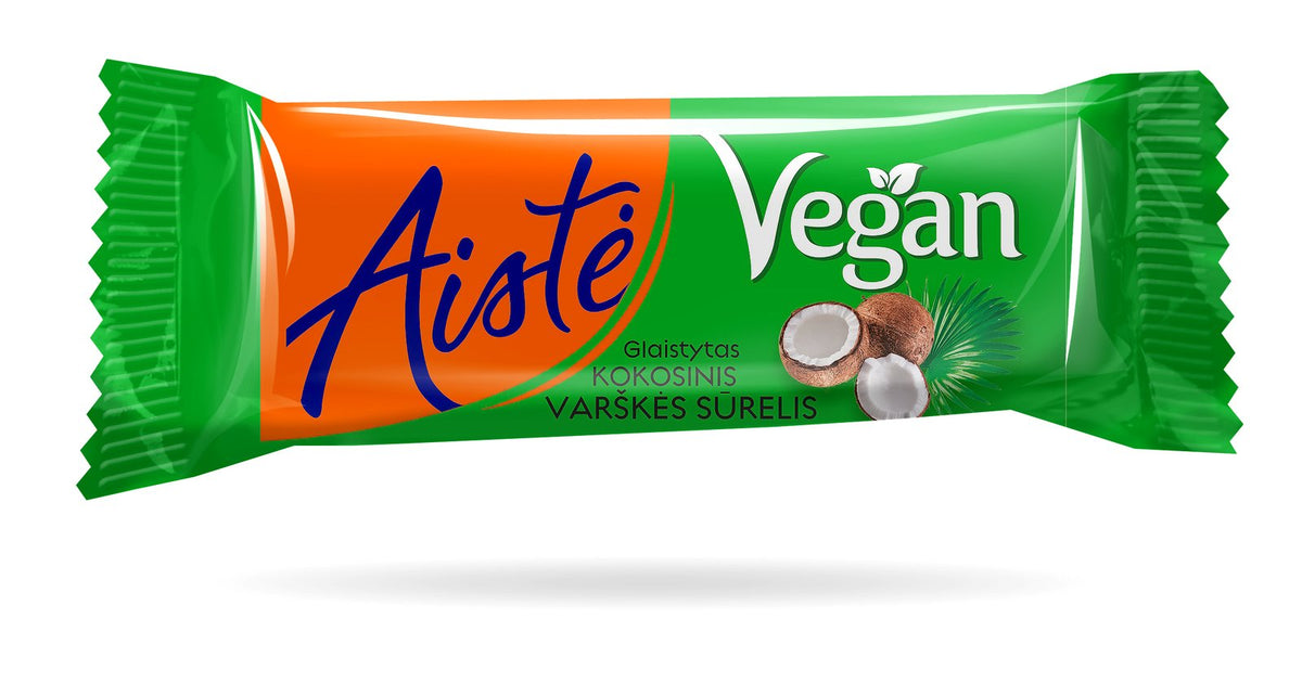 Glazed Vegan Dessert Aistė with coconut flakes, 40 g