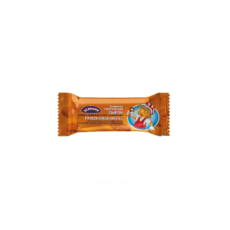 Schwinn Cottage Cheese Bar with Vanilla-Caramel in Chocolate Glaze, 45g