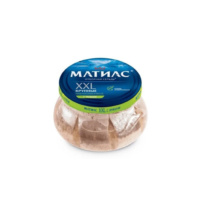 Herring in oil with onion XXL Matias Santa Bremor, fillet pieces, 260g