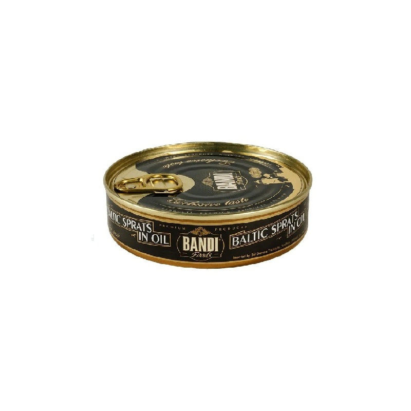 Smoked Baltic Sprats BANDI FOODS in Oil. easy opener. 160g