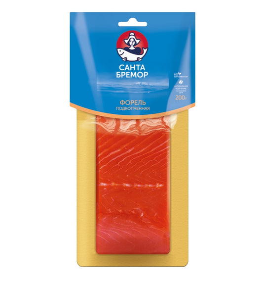 Smoked trout fillet piece  200g-large slices