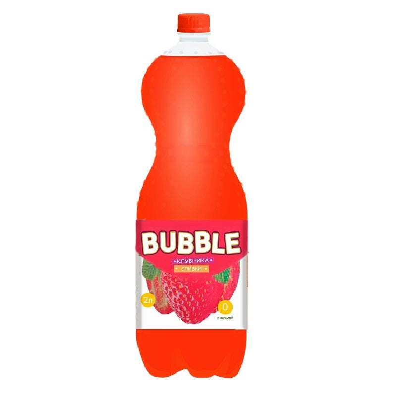 BUBBLE Drink Carbonated Strawberry-Cream Flavor, 2.0L