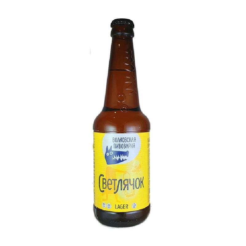 Beer Volkovskaya Brewery Firefly Lager, 5%, Glass, 0.45L