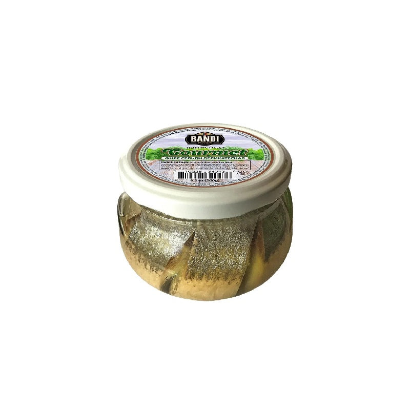 Herring Fillet BANDI FOODS GOURMET in oil, glass, 260 g