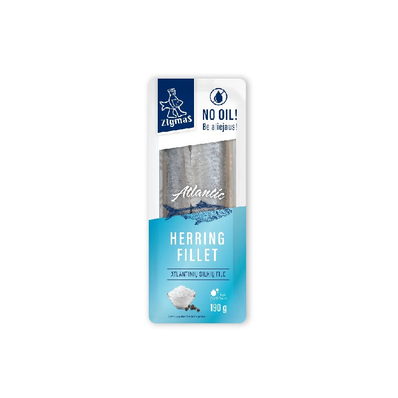 ZIGMAS salted Atlantic herring fillet without oil, 190 g