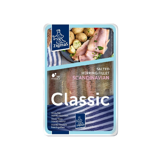 ZIGMAS Classic Scandinavian Herring Fillet in Oil, 240 g