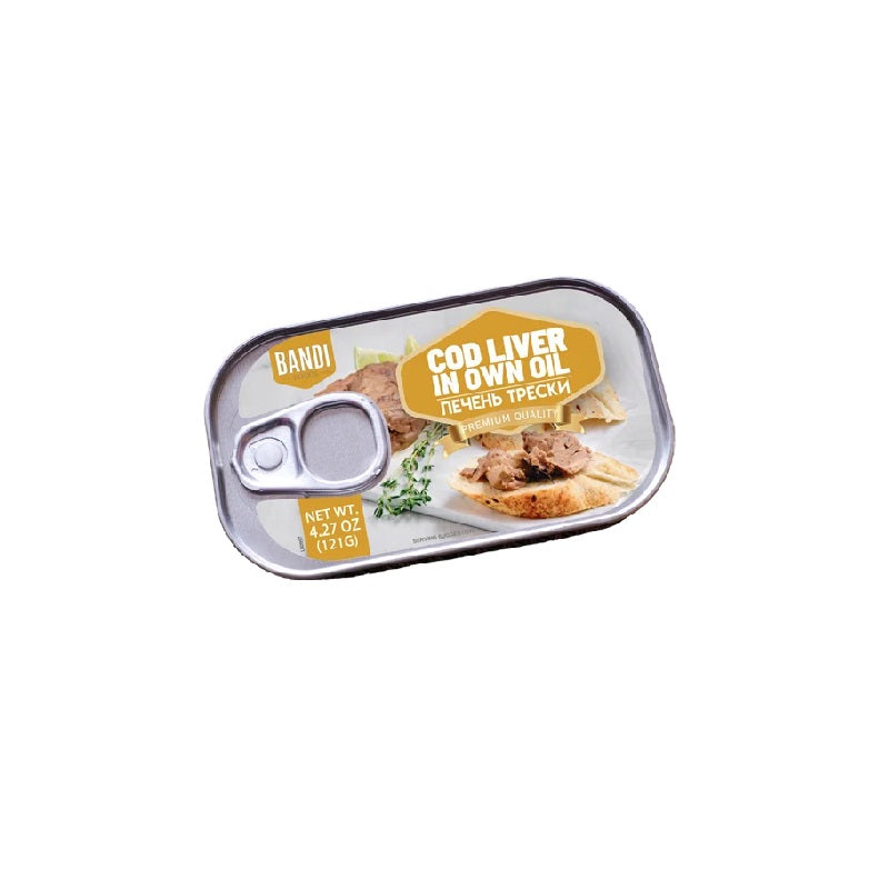 Cod Liver BANDI FOODS, easy opener, 121 g