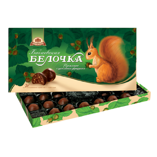 Belochka Candy Gift Box with Nuts, 400g