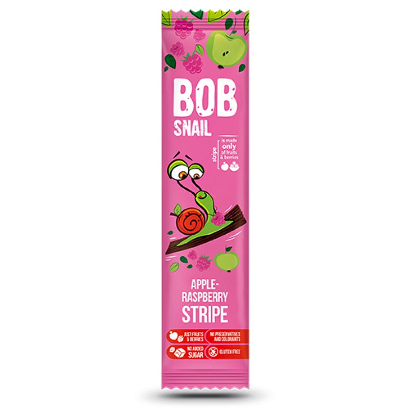 Bob Snail Natural Sweets Stripes Apple-Raspberry, 14g