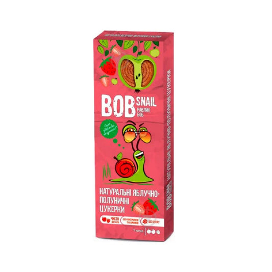 Bob Snail Natural Sweets Rolls Apple-Strawberry, 30g