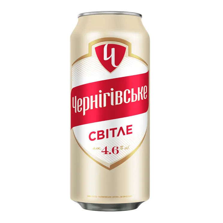 Chernigivske Svitle 4.6% 0.5L Ukrainian-label can, supplier SKU 172513