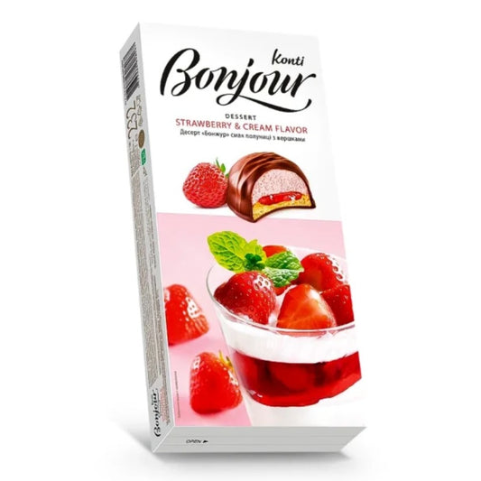 BONJOUR, Dessert Cookies with Strawberry & Cream Flavor, 232g
