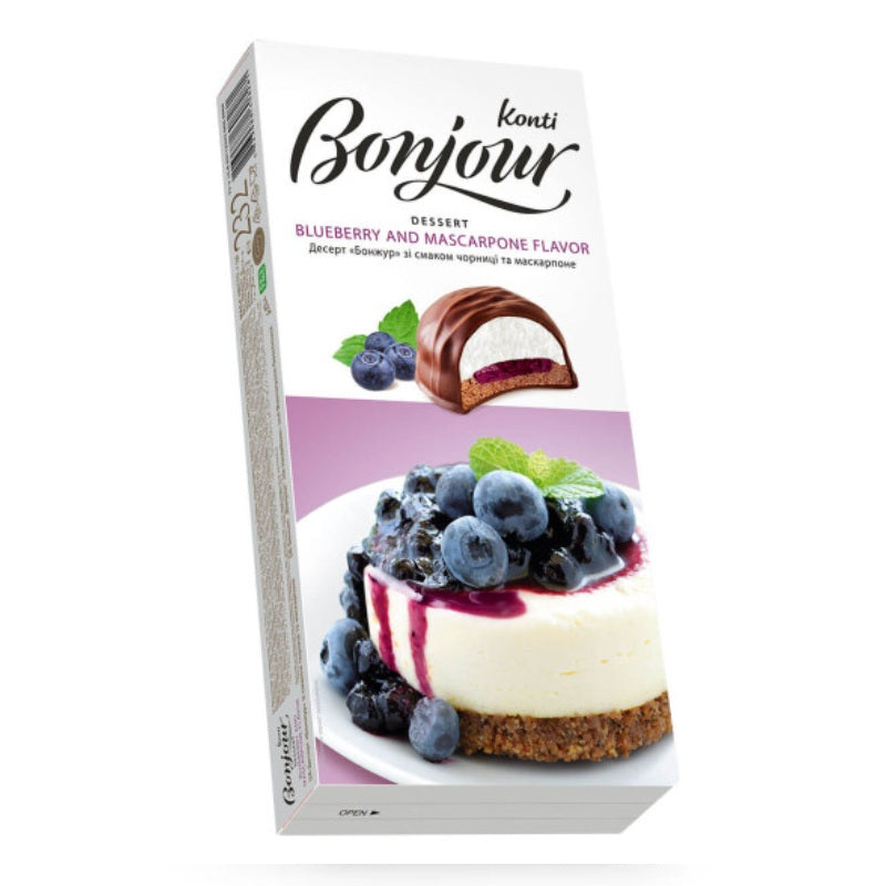 BONJOUR, Dessert Cookies with Blueberry & Cream Flavor, 232g