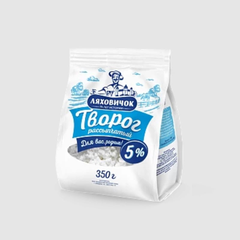 "Lyakhovichok" Cottage Cheese Crumbly 5%, 350g