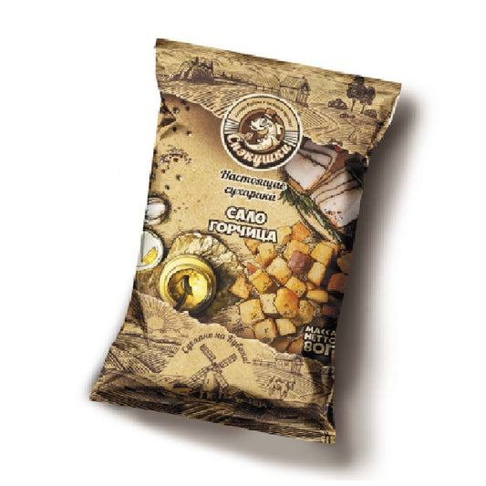 Wheat Croutons Snack Lard and Mustard, 80g