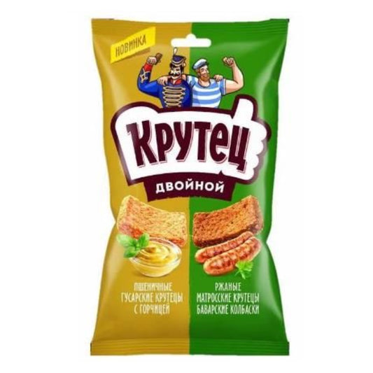 Croutons "Krutets" Mix of Mustard and Bavarian Sausages, 100g