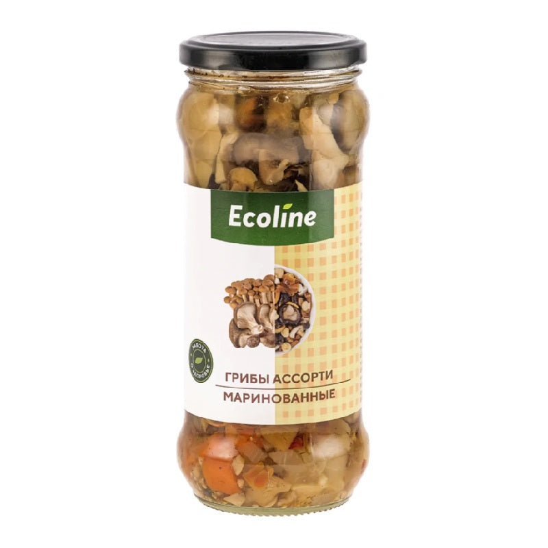 "Ecoline" Assorted Pickled Mushrooms, 530g