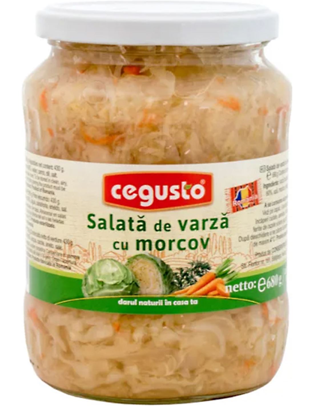 RO Cegusto Varza-morc./cabbage salad with carrots 680g