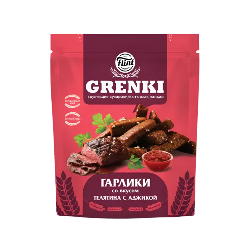 "Flint" Rye Croutons (Garliki) Flint Veal with Adjika, 90g