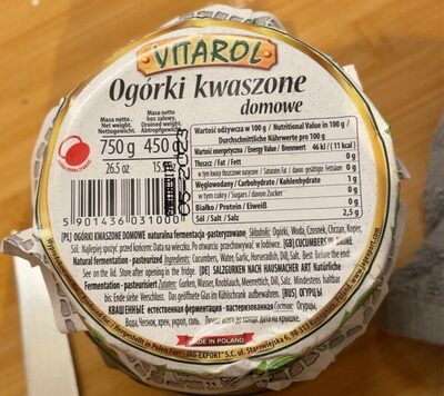PL Vitarol Canned Pickled Cucumbers 750g